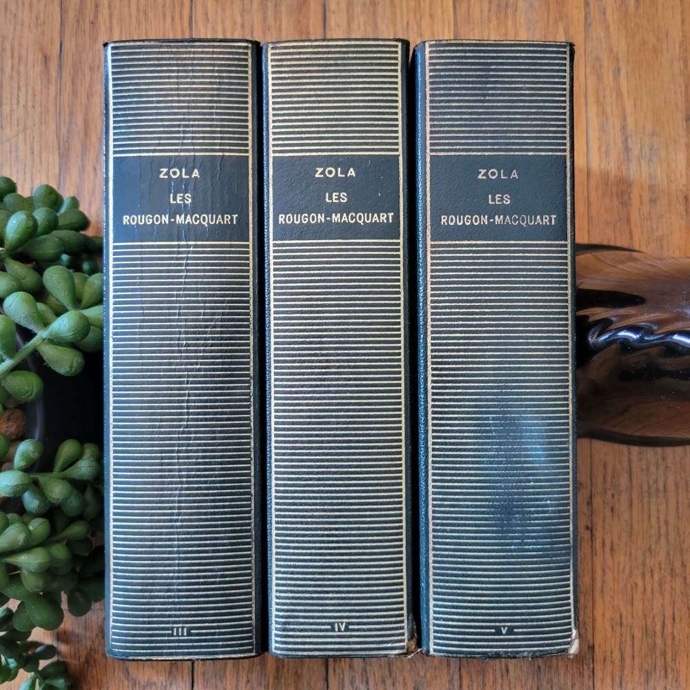 Gallimard Zola Les Rougon Macquart 3 Vol Book Set 1964 French Literature Decor